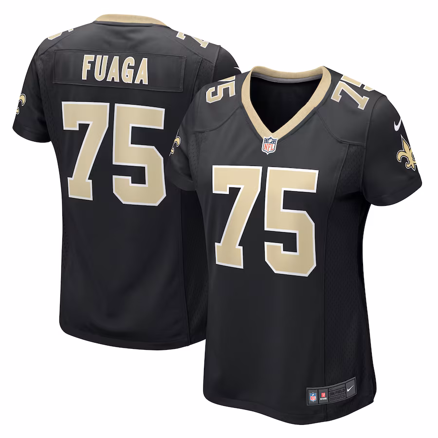 Women's New Orleans Saints Taliese Fuaga Nike Black Game Jersey - Puhuasuan