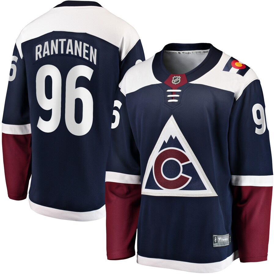 Men's Colorado Avalanche Mikko Rantanen Fanatics Branded Navy Premier Breakaway Player Jersey - Puhuasuan