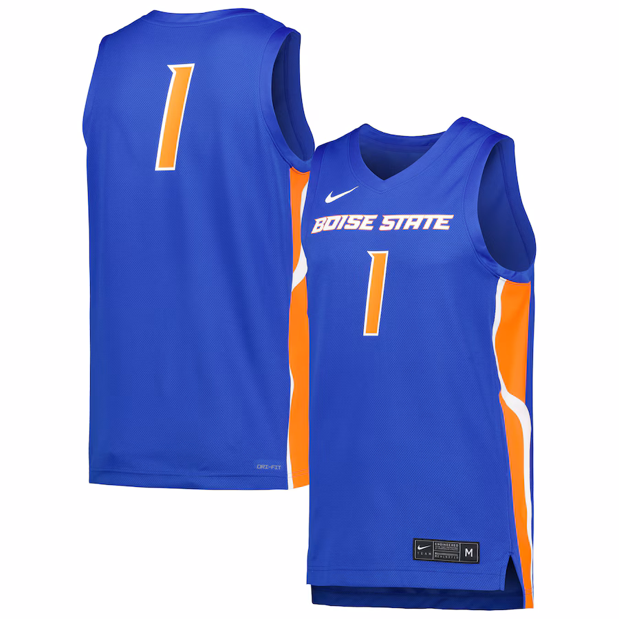 Men's Nike Royal Boise State Broncos Replica Basketball Jersey - Puhuasuan