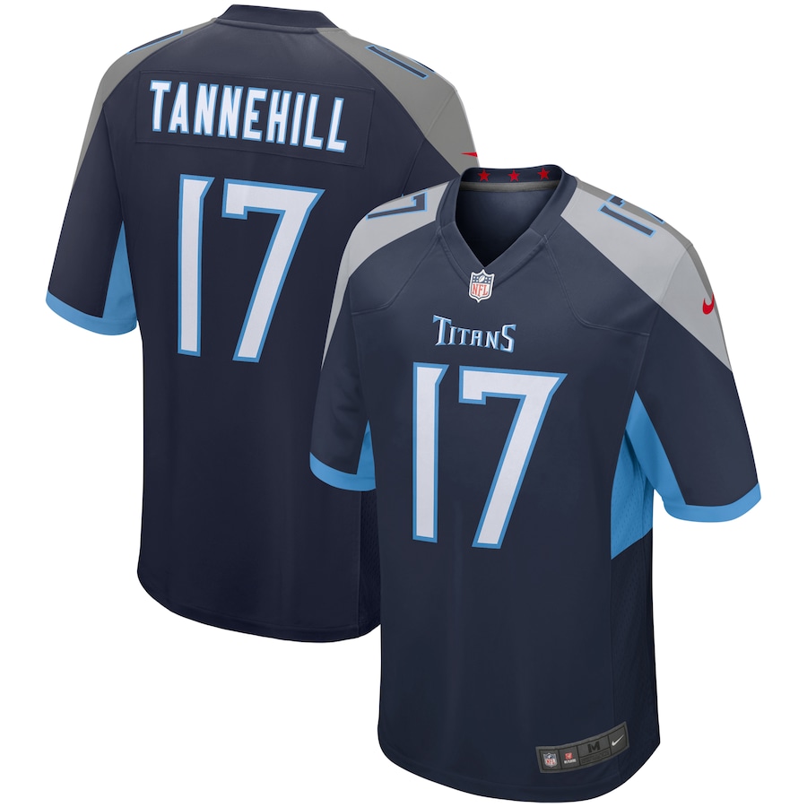 Men's Tennessee Titans Ryan Tannehill Nike Navy Game Player Jersey - Puhuasuan