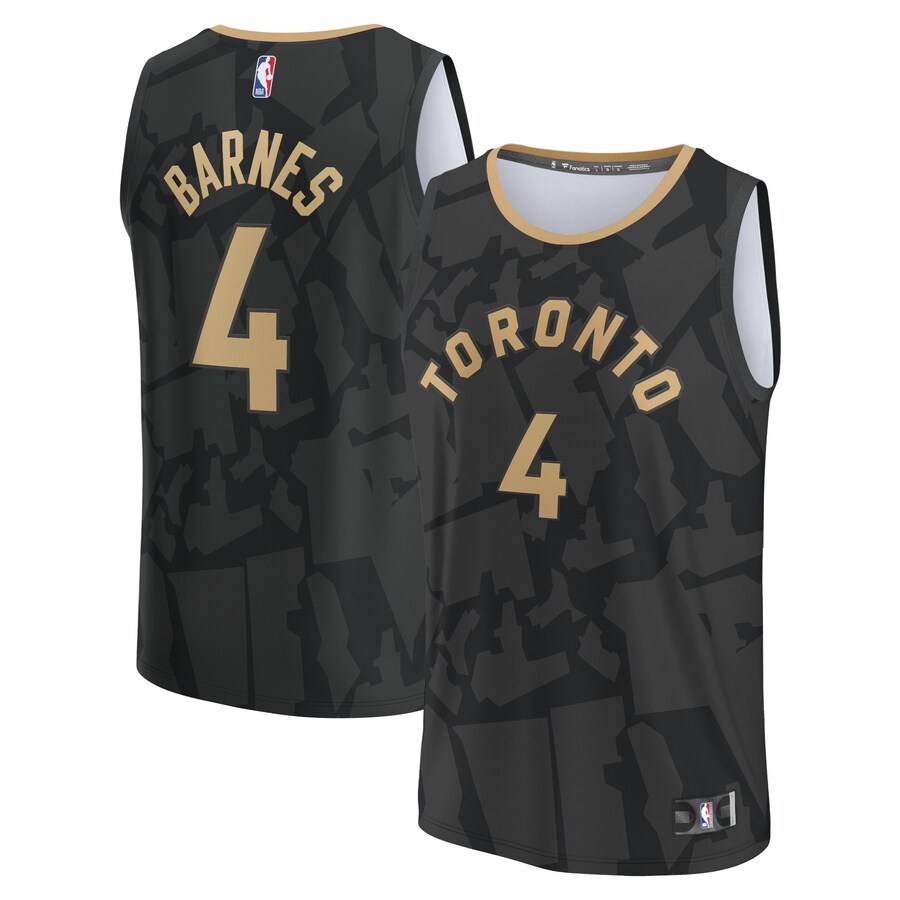 Youth Toronto Raptors Scottie Barnes Fanatics Black Fastbreak Jersey - City Edition - Puhuasuan