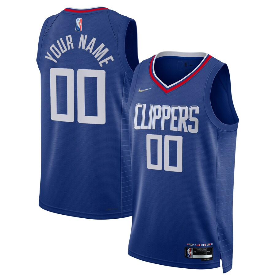 Men's LA Clippers Nike Royal 2021/22 Diamond Swingman Custom Jersey - Icon Edition - Puhuasuan