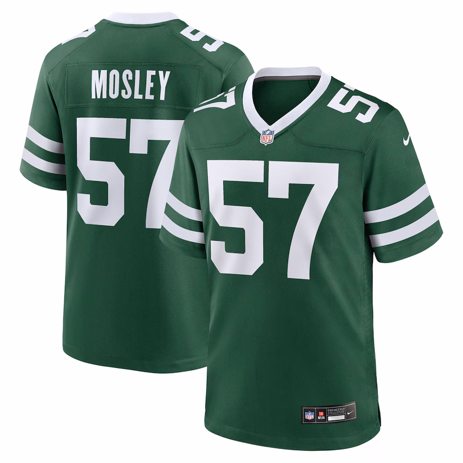 Men's New York Jets C.J. Mosley Nike Legacy Green Team Game Jersey - Puhuasuan