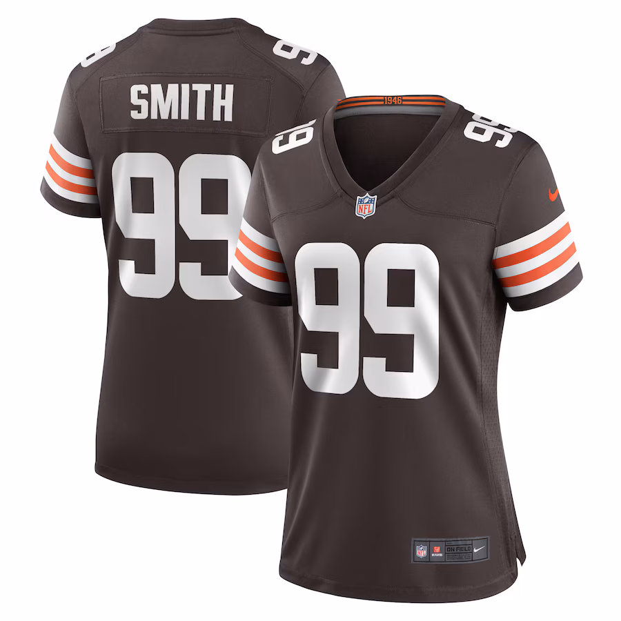 Women's Cleveland Browns Za'Darius Smith Nike  Brown Team Game Jersey - Puhuasuan