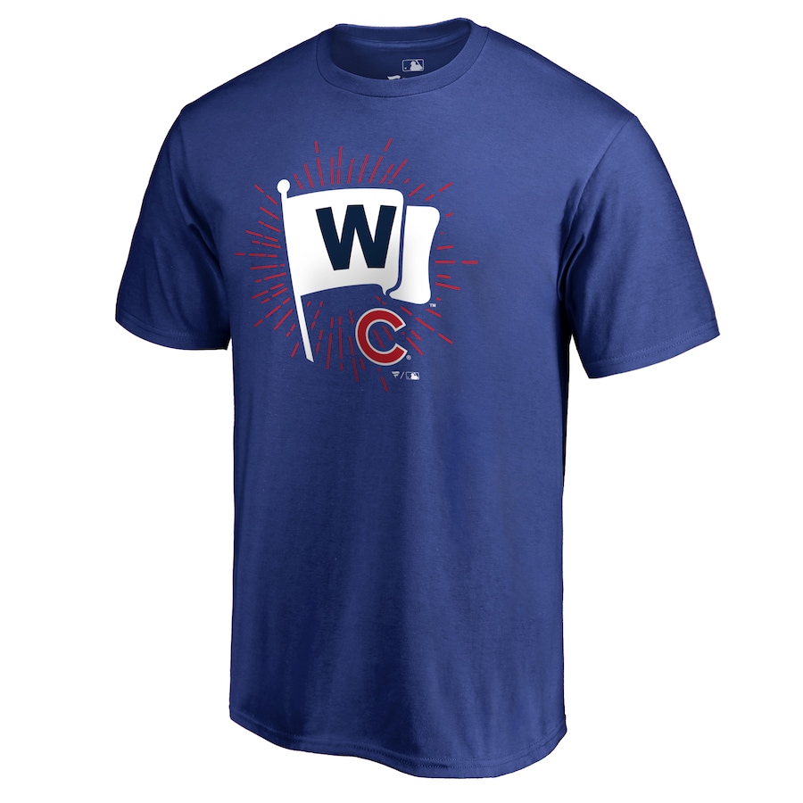 Men's Chicago Cubs Royal Hometown Collection Cubs Win T-Shirt - Puhuasuan