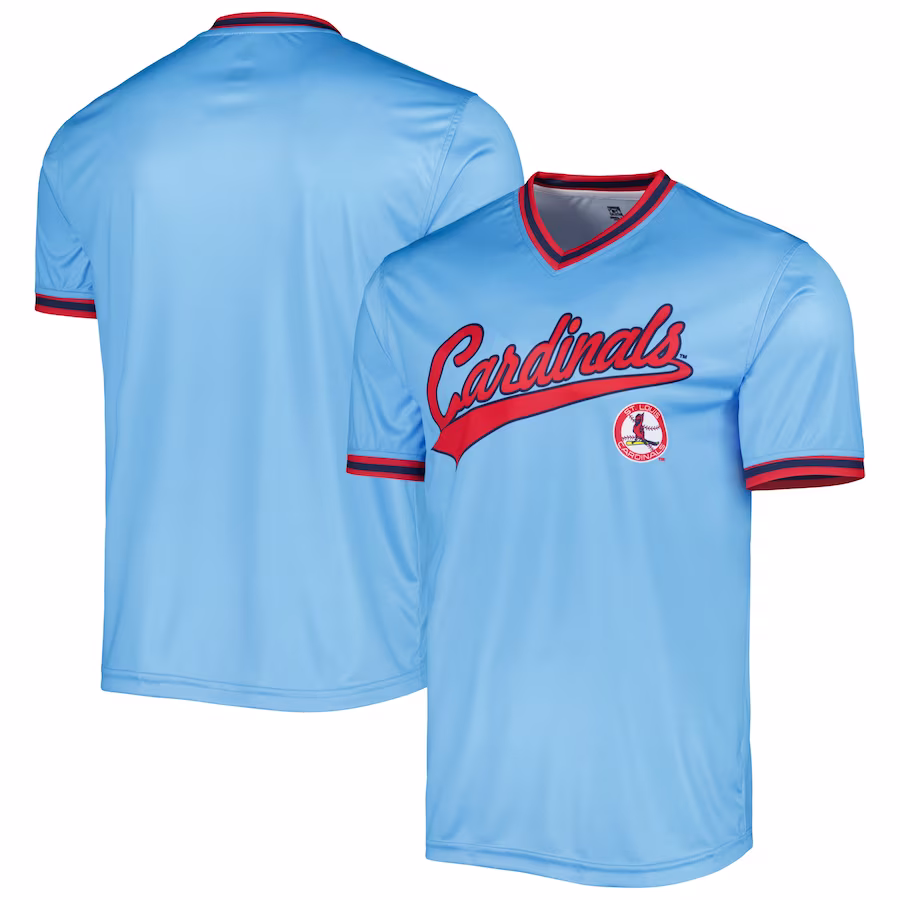 Men's St. Louis Cardinals Stitches Light Blue Cooperstown Collection Team Jersey - Puhuasuan