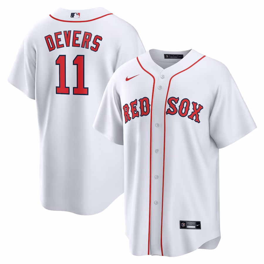 Men's Boston Red Sox Rafael Devers Nike White Home Replica Jersey - Puhuasuan