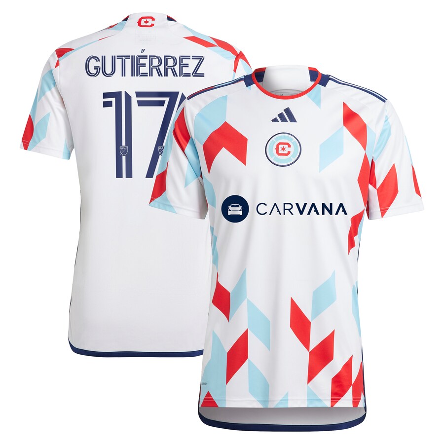 Men's Chicago Fire Brian Gutiérrez adidas White 2024 A Kit For All Replica Player Jersey - Puhuasuan