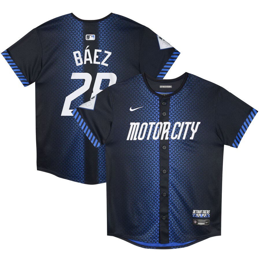 Preschool Detroit Tigers Javier Baez Nike Navy 2024 City Connect Limited Jersey - Puhuasuan