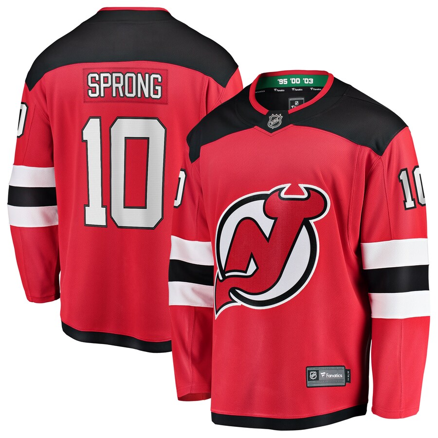 Men's New Jersey Devils Daniel Sprong Fanatics Red Home Breakaway Jersey - Puhuasuan