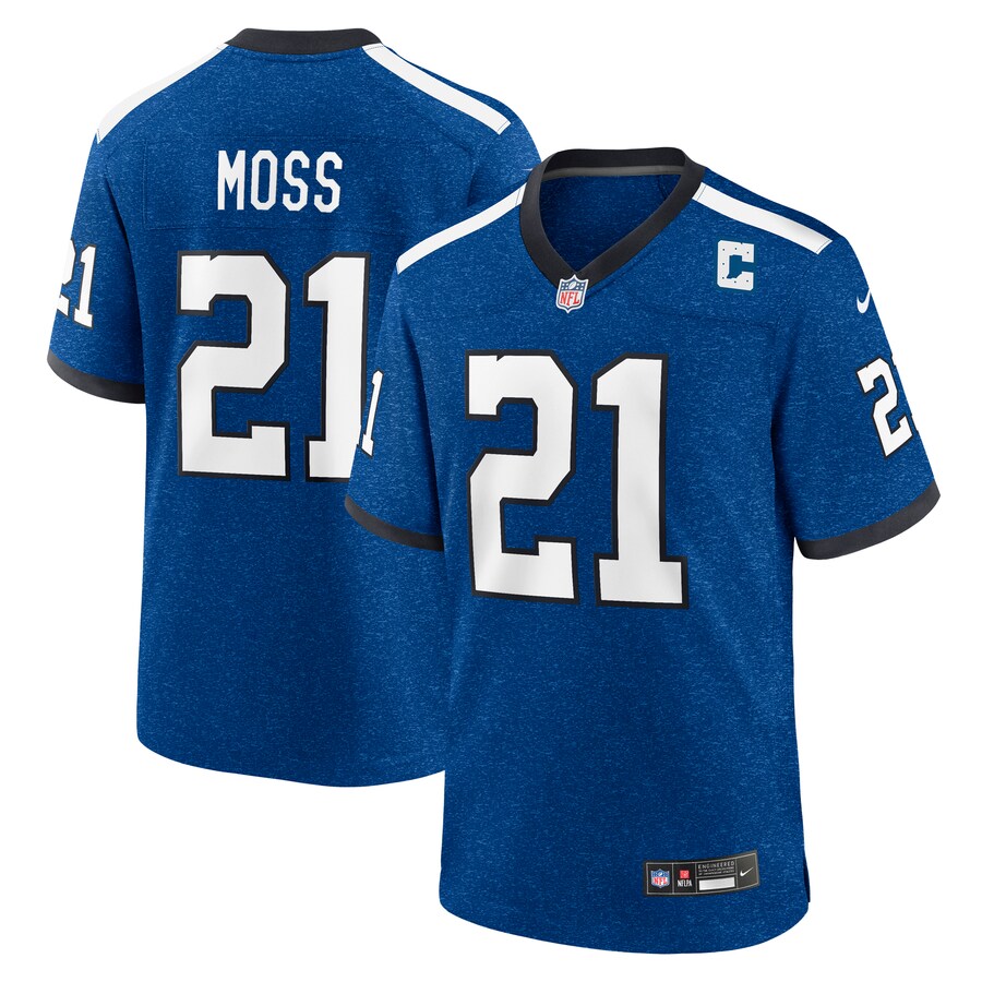 Men's Indianapolis Colts Zack Moss Nike Royal Indiana Nights Alternate Game Jersey - Puhuasuan