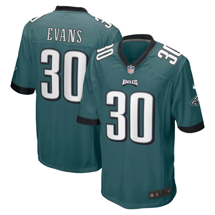 Men's Philadelphia Eagles Justin Evans Nike Midnight Green Game Player Jersey - Puhuasuan