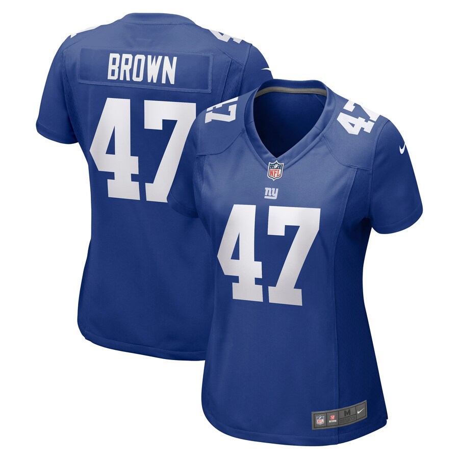 Women's New York Giants Cam Brown Nike Royal Game Jersey - Puhuasuan