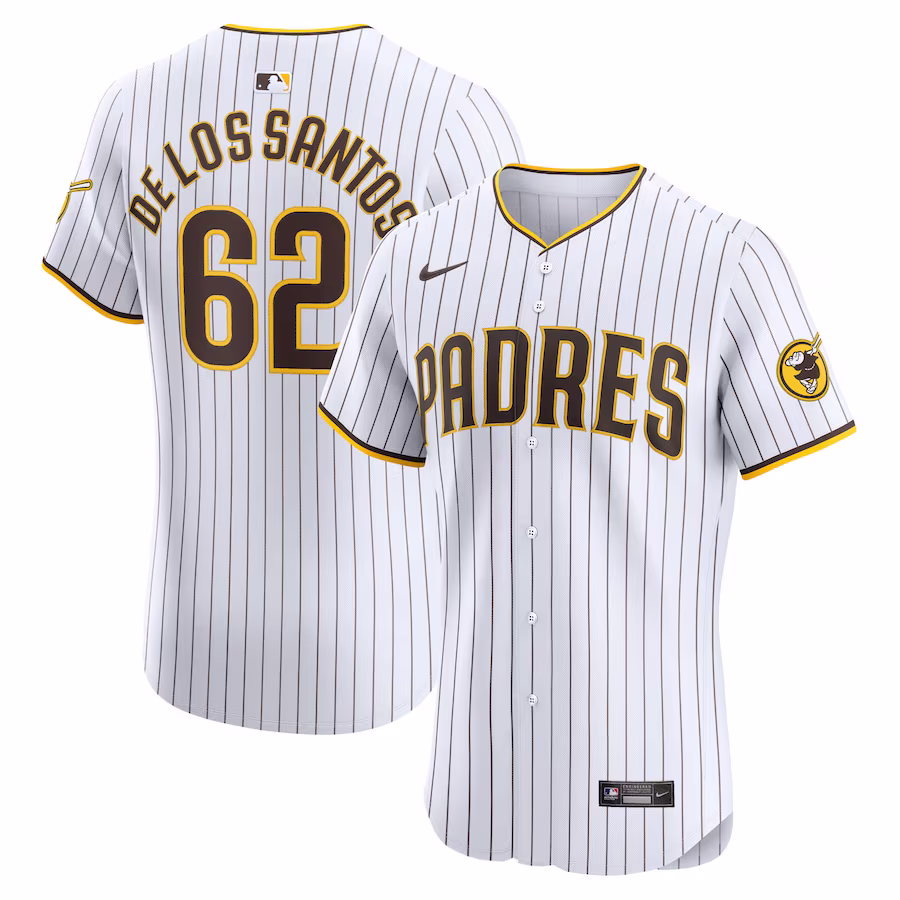 Men's San Diego Padres Enyel De Los Santos Nike White Home Elite Player Jersey - Puhuasuan