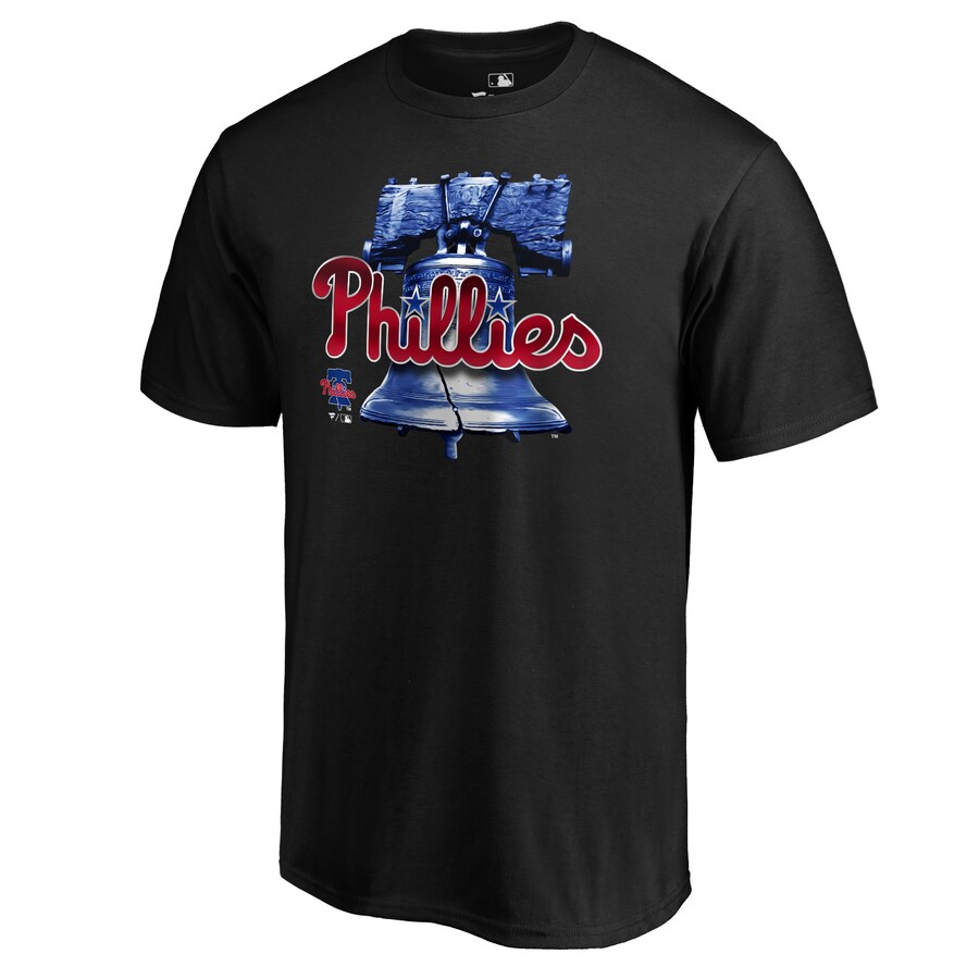 Men's Philadelphia Phillies Black Midnight Mascot T-Shirt - Puhuasuan