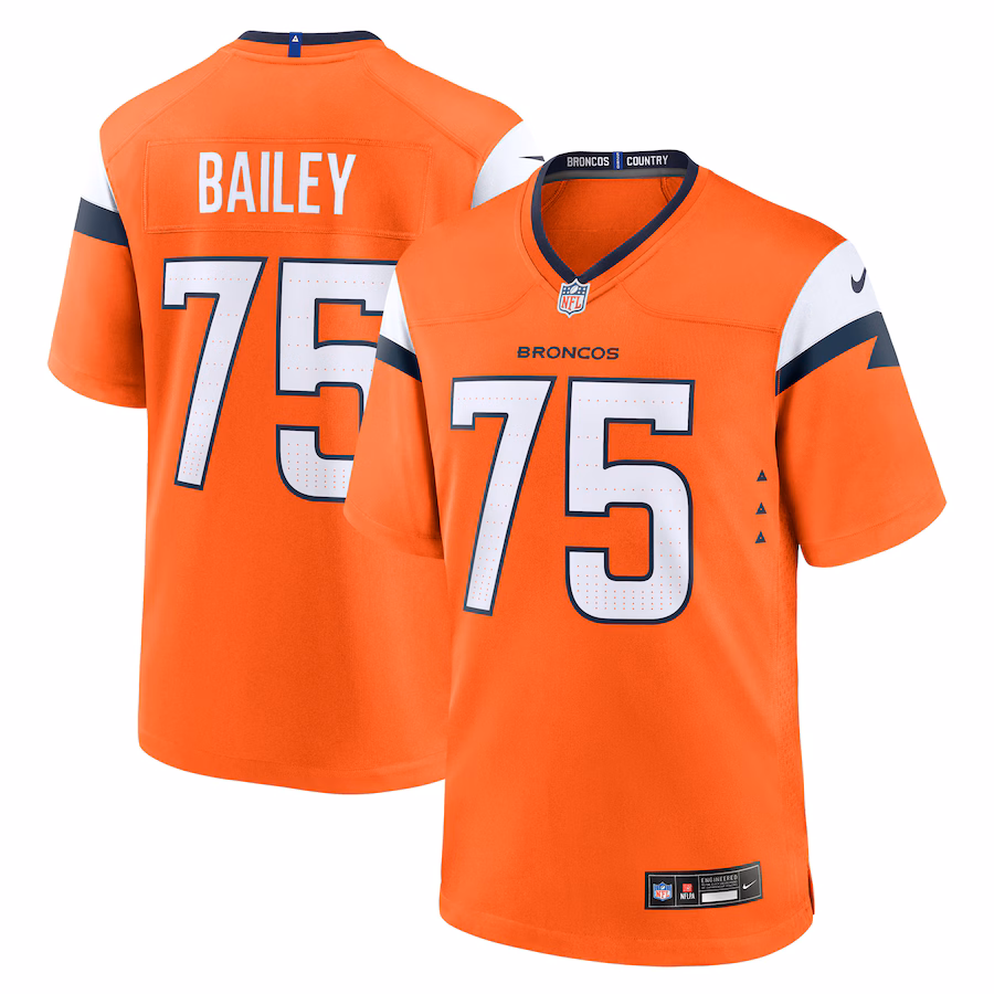 Men's Denver Broncos Quinn Bailey Nike Orange Team Game Jersey - Puhuasuan