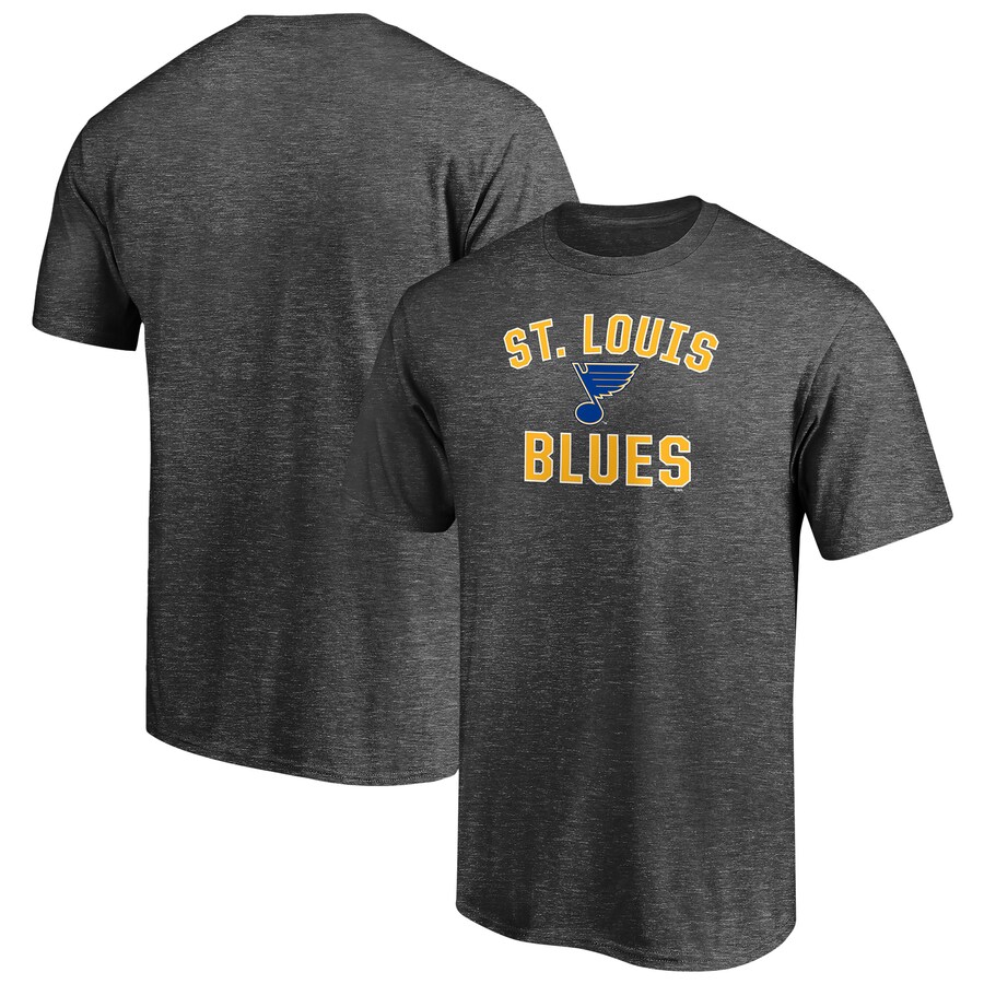 Men's St. Louis Blues Charcoal Victory Arch T-Shirt - Puhuasuan