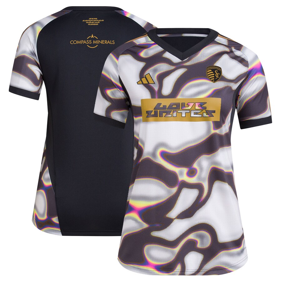 Women's Sporting Kansas City adidas Black 2024 Pride Pre-Match Top - Puhuasuan
