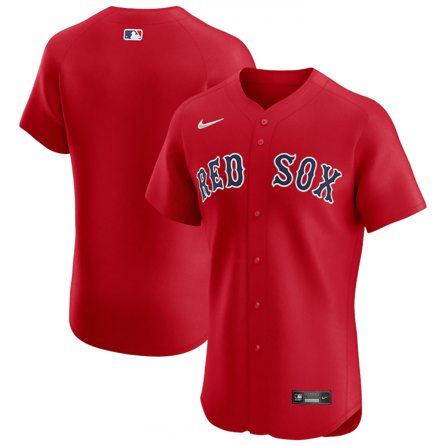 Men's Boston Red Sox Nike Red Alternate Elite Jersey - Puhuasuan
