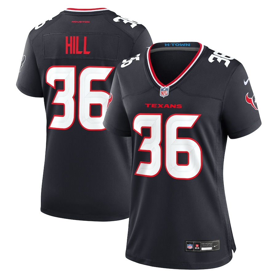 Women's Houston Texans Brandon Hill Nike Navy Team Game Jersey - Puhuasuan