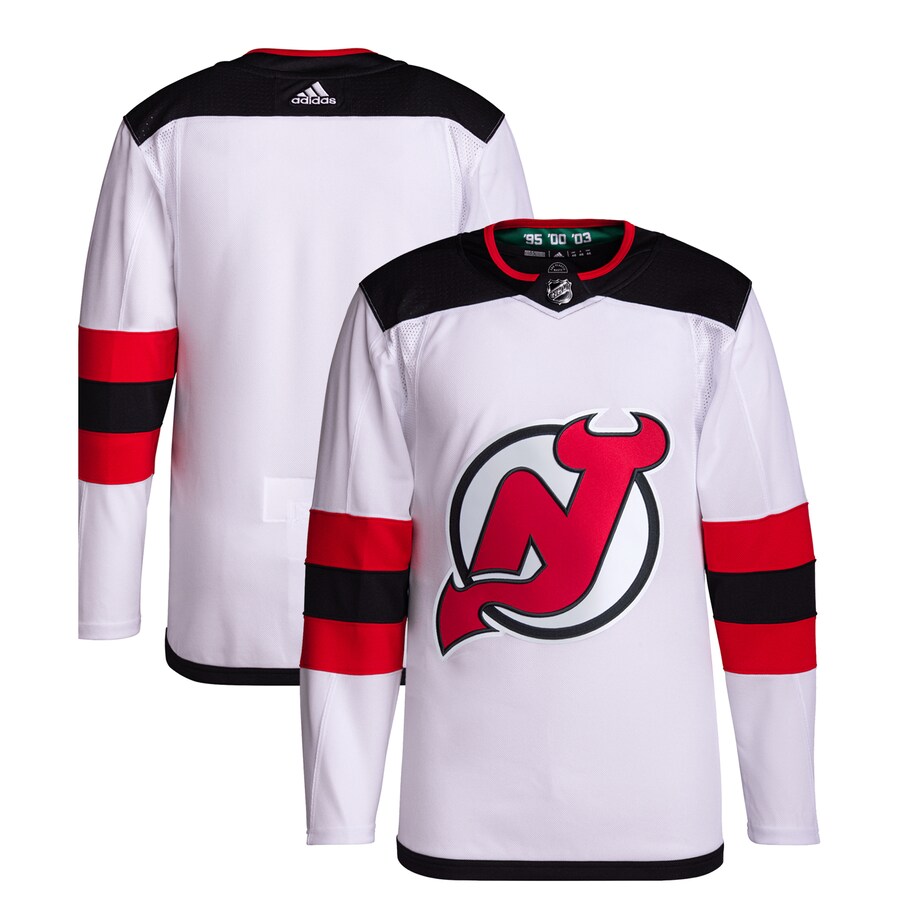 Men's New Jersey Devils  adidas White Away Primegreen Authentic Pro Jersey - Puhuasuan