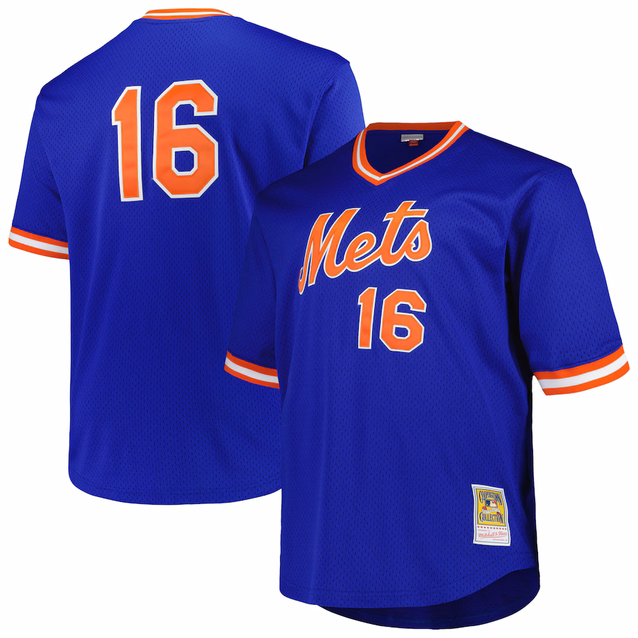 Men's New York Mets Dwight Gooden Profile Royal Big & Tall Cooperstown Collection Mesh Batting Practice Jersey - Puhuasuan