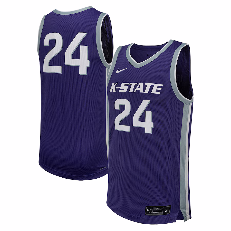 #24 Kansas State Wildcats Nike Replica Basketball Jersey - Purple - Puhuasuan