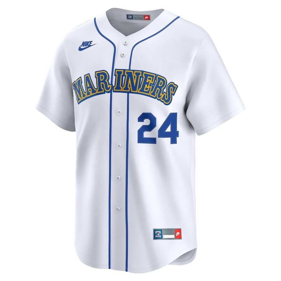 Men's Seattle Mariners Ken Griffey Jr. Nike White Throwback Cooperstown Limited Jersey - Puhuasuan