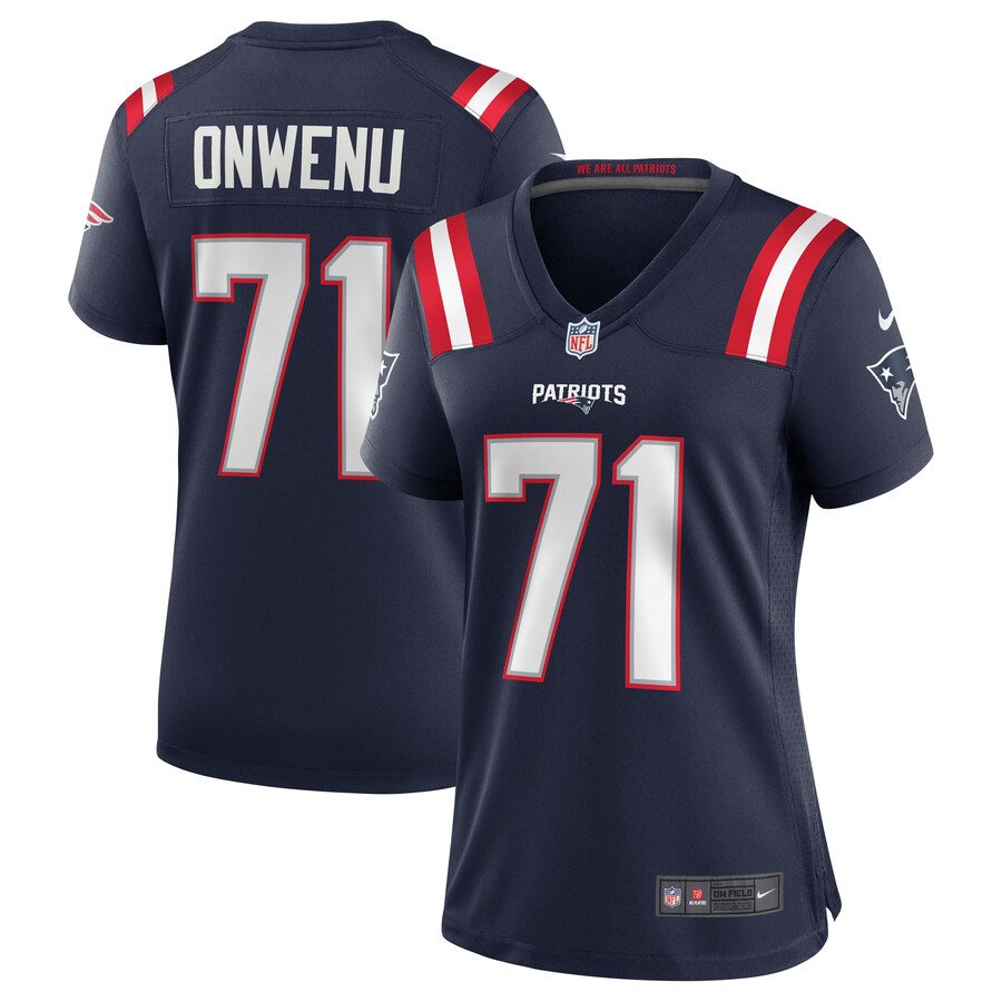 Women's New England Patriots Mike Onwenu Nike Navy Team Game Jersey - Puhuasuan