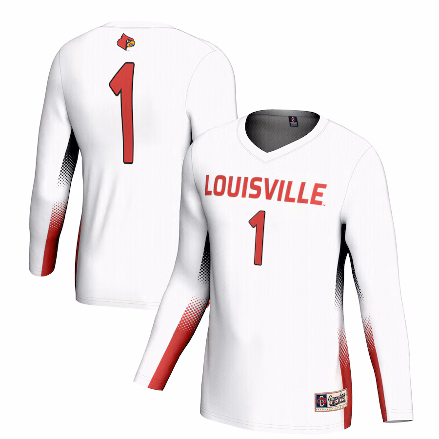 Youth GameDay Greats #1 White Louisville Cardinals Lightweight Women's Volleyball Jersey - Puhuasuan