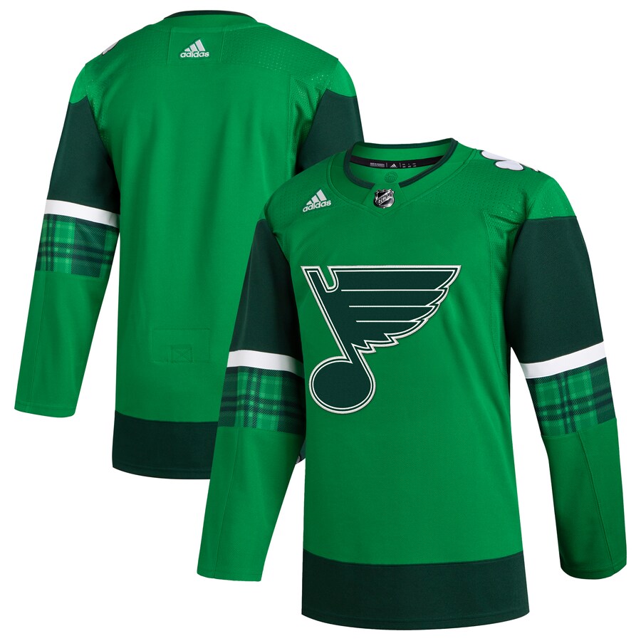 Men's St. Louis Blues  adidas Kelly Green 2023 St. Patrick's Day Primegreen Authentic Jersey - Puhuasuan
