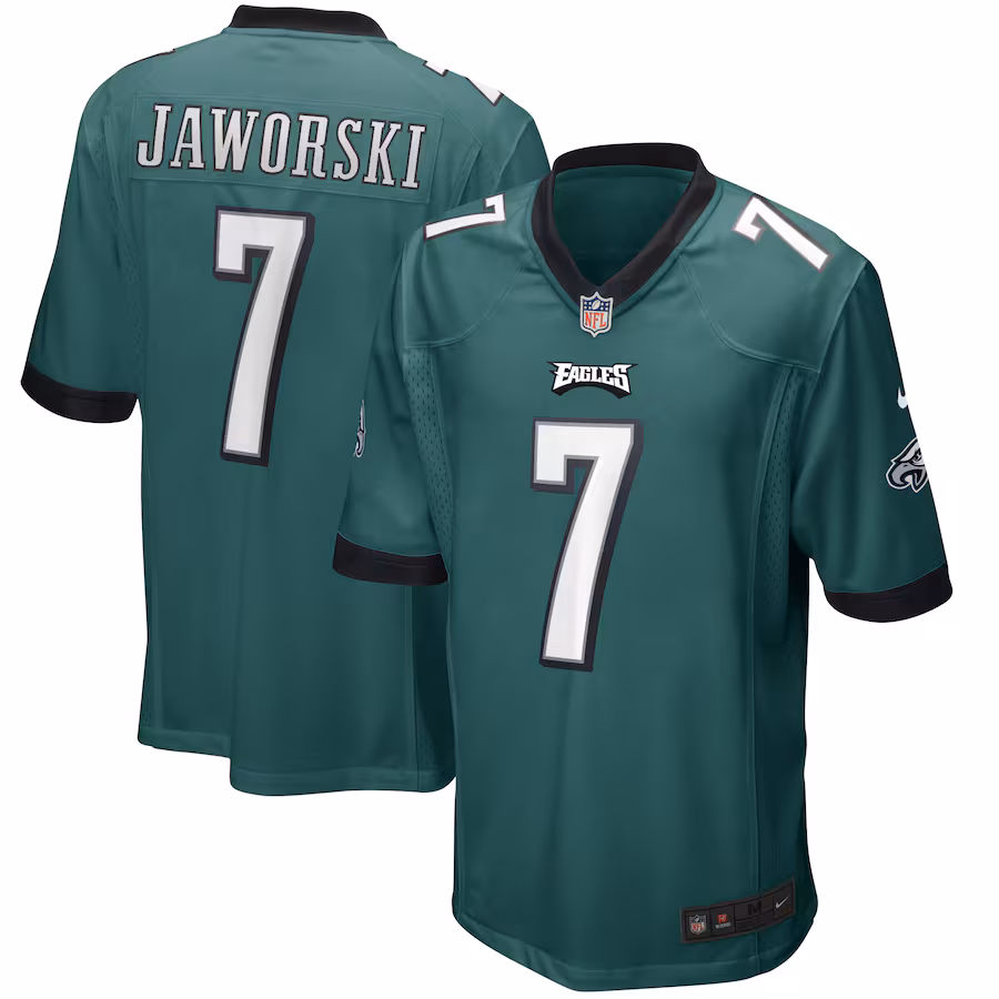 Men's Philadelphia Eagles Ron Jaworski Nike Midnight Green Game Retired Player Jersey - Puhuasuan