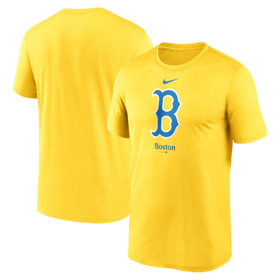 Men's Boston Red Sox Nike Gold City Connect Logo T-Shirt - Puhuasuan