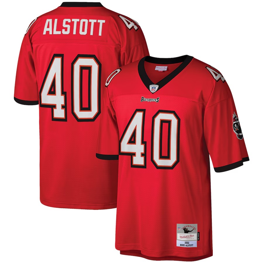 Men's Tampa Bay Buccaneers Mike Alstott Mitchell & Ness Red Legacy Replica Jersey - Puhuasuan