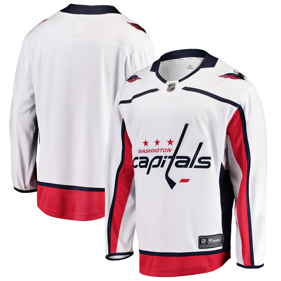 Men's Washington Capitals Fanatics Branded White Breakaway Away Jersey - Puhuasuan