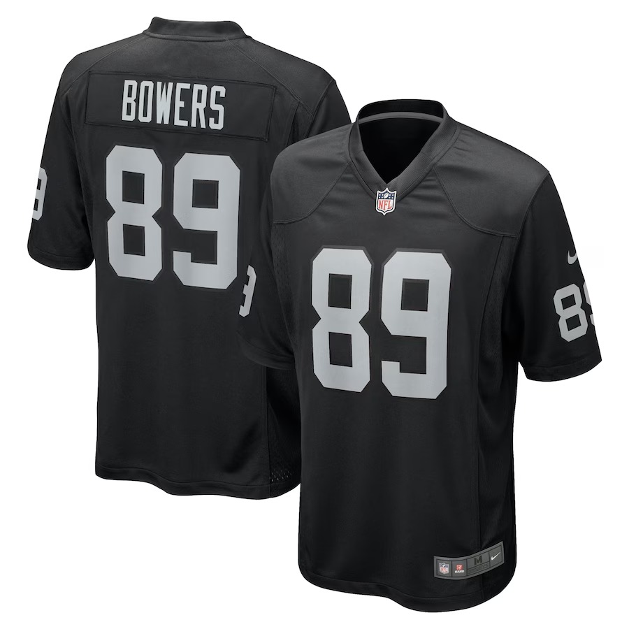 Men's Las Vegas Raiders Brock Bowers Nike Black Player Game Jersey - Puhuasuan