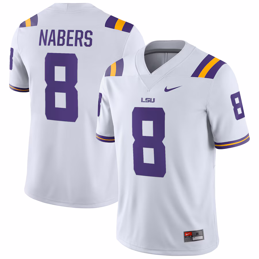 Malik Nabers LSU Tigers Nike Alumni Player Game Jersey - White - Puhuasuan
