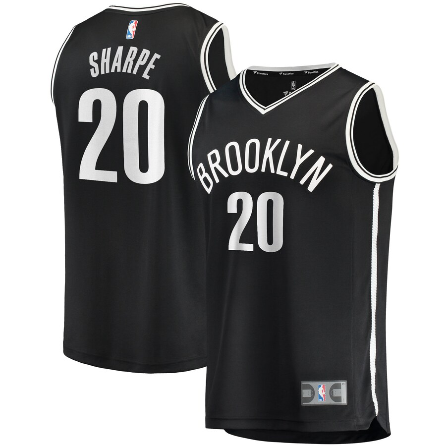 Men's Brooklyn Nets Day'Ron Sharpe Fanatics Black Fast Break Replica Jersey - Icon Edition - Puhuasuan