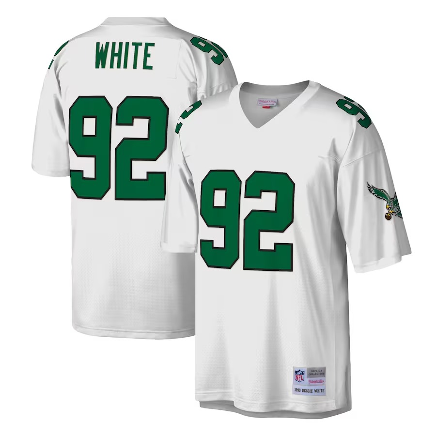 Men's Philadelphia Eagles Reggie White Mitchell & Ness White Legacy Replica Jersey - Puhuasuan