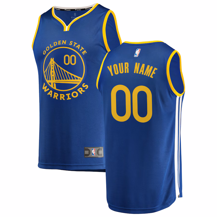 Youth Golden State Warriors Fanatics Royal 2019/20 Fast Break Custom Replica Jersey - Icon Edition - Puhuasuan