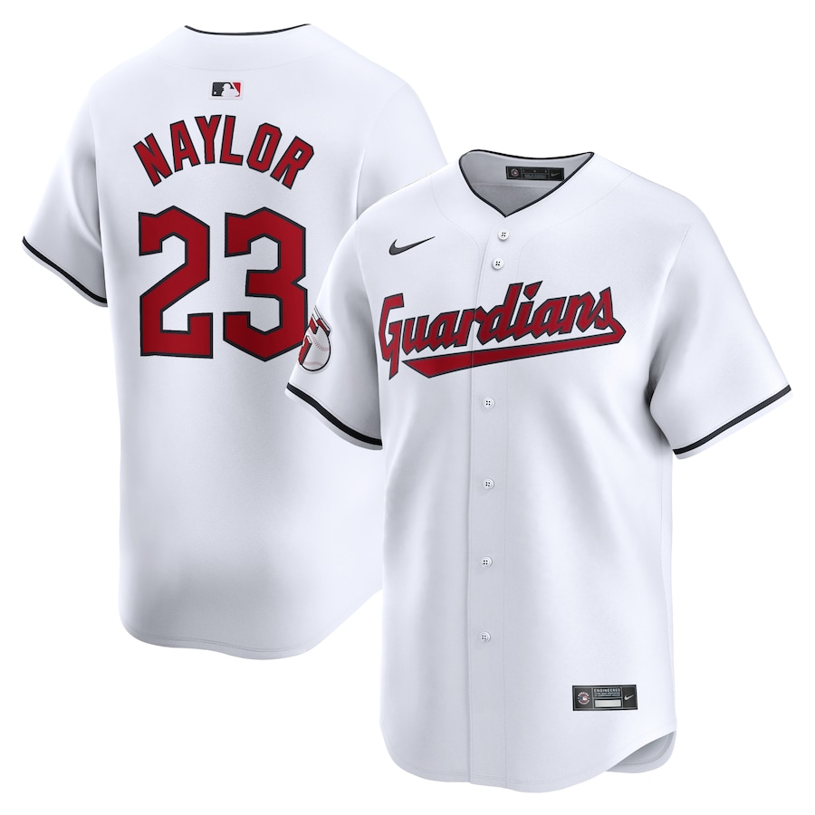 Men's Cleveland Guardians Bo Naylor Nike White Home Limited Player Jersey - Puhuasuan
