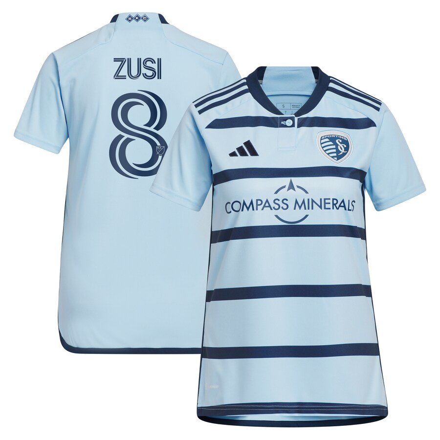 Women's Sporting Kansas City Graham Zusi adidas Light Blue 2023 Hoops 4.0 Replica Player Jersey - Puhuasuan