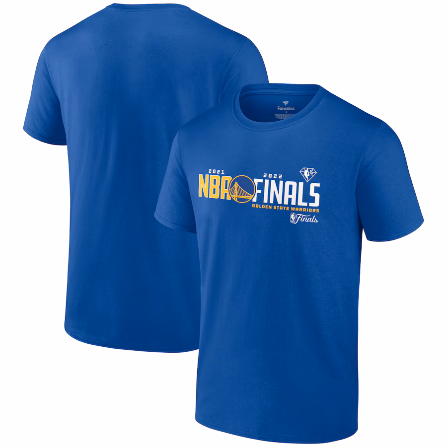 Men's Golden State Warriors Fanatics Royal 2022 NBA Finals See The Court T-Shirt - Puhuasuan