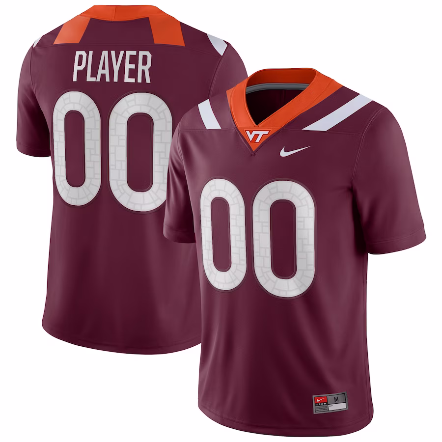 Virginia Tech Hokies Nike Pick-A-Player NIL Replica Football Jersey - Maroon - Puhuasuan