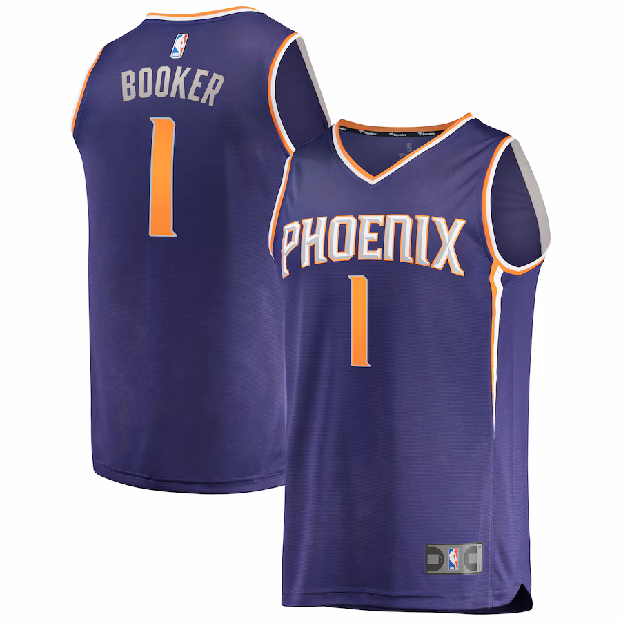 Men's Phoenix Suns Devin Booker Fanatics Purple Fast Break Replica Player Jersey - Icon Edition - Puhuasuan