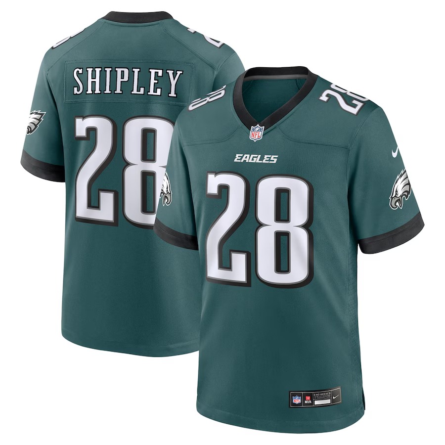 Men's Philadelphia Eagles Will Shipley Nike Midnight Green Team Game Jersey - Puhuasuan