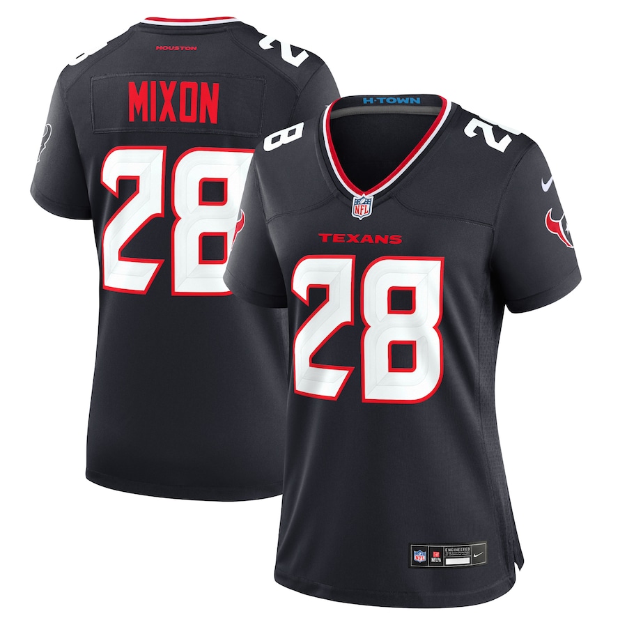 Women's Houston Texans Joe Mixon Nike Navy Game Jersey - Puhuasuan