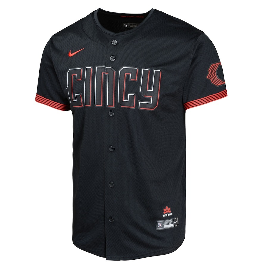 Men's Cincinnati Reds Elly De La Cruz Nike Black City Connect Limited Player Jersey - Puhuasuan