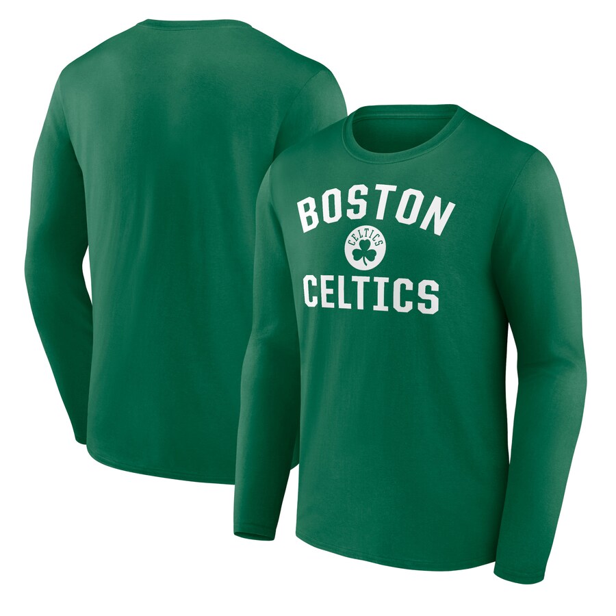 Men's Boston Celtics Green Victory Arch Team Long Sleeve T-Shirt - Puhuasuan