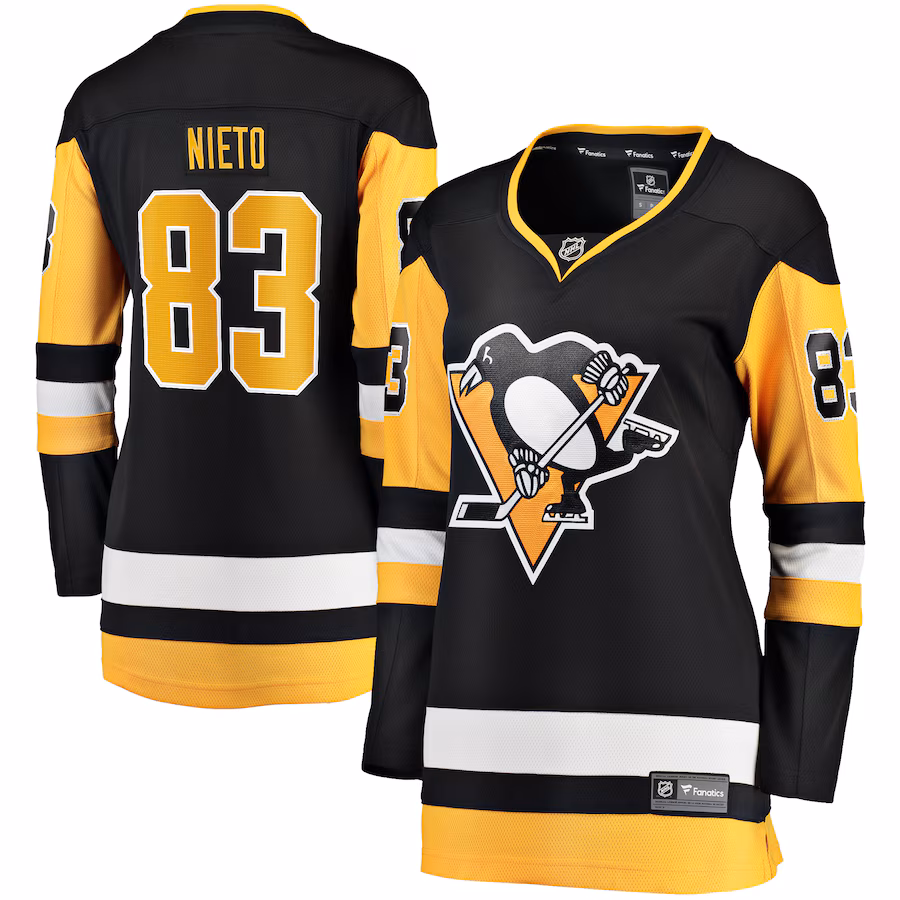 Women's Pittsburgh Penguins Matt Nieto Fanatics Black Home Breakaway Player Jersey - Puhuasuan